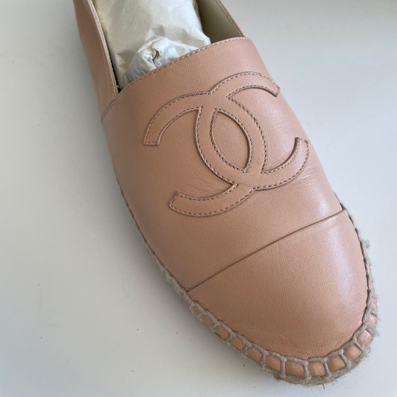 Chanel Espadrilles Lambskin Nude Color - Size 40 - Picture 5 of 13